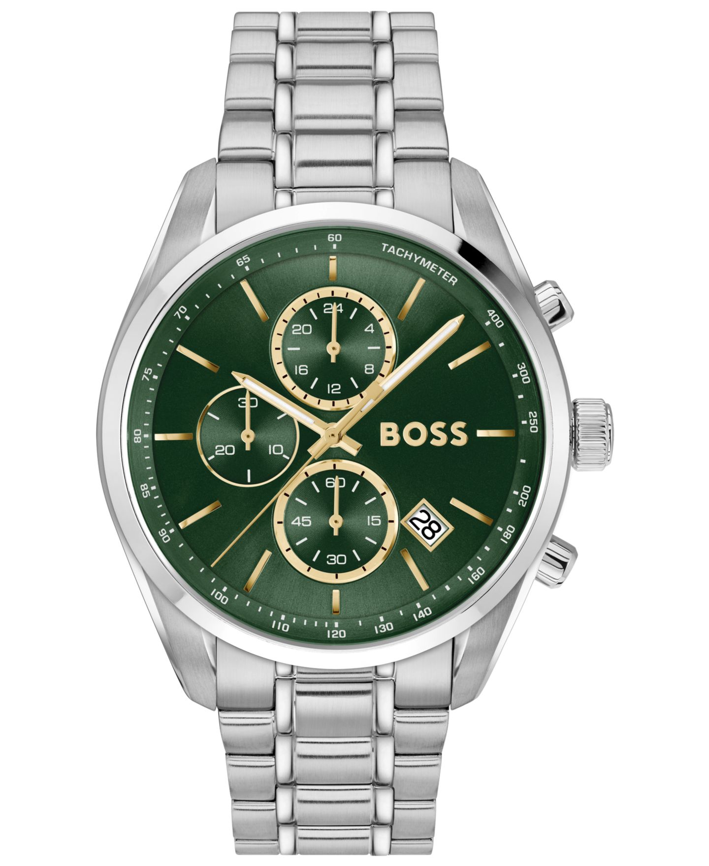 Мужские часы Hugo Boss Grand Prix 44 Quartz Fashion Chrono Stainless Steel Watch, 44.50mm — фото 1