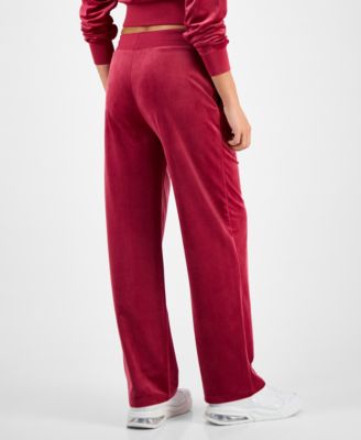 Women's Couture Straight-Leg Velour Pants