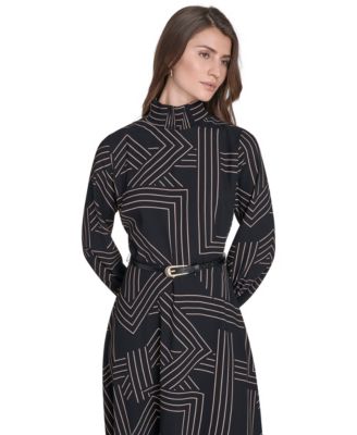 Women's Printed Asymmetric Dress