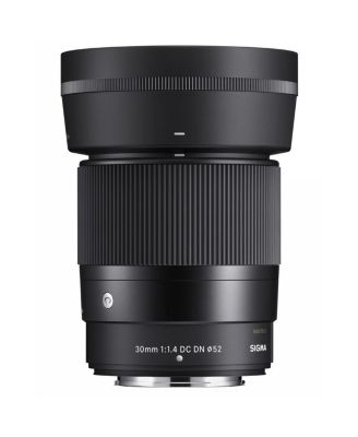 30mm f/1.4 DC DN Contemporary Lens for Fujifilm X, Bundle with Hoya NXT Plus 52mm UV+CPL Filter Kit, Cleaning Kit
