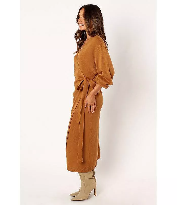 Women's Nova Wrap Knit Midi Dress - thumbnail 10
