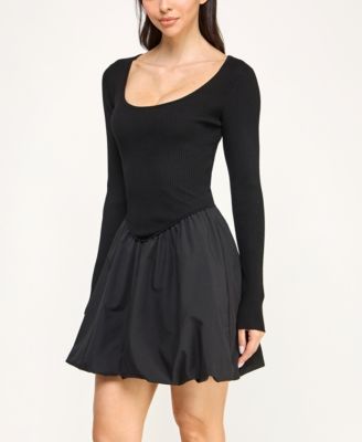 Juniors' Bubble Sweater Dress