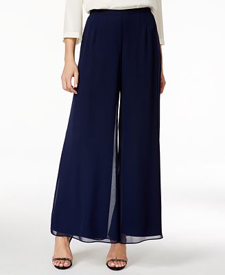 MSK Wide-Leg Chiffon Pants - Pants - Women - Macy's