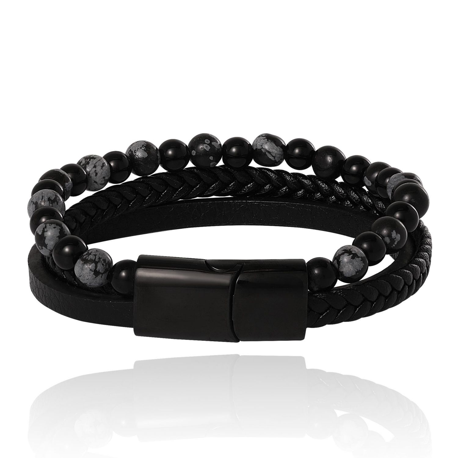 Braided and Beaded Bracelet - 8.5''