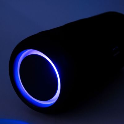 Portable Bluetooth Speaker 14W IPX6 in Rugged Style with RGB Lights FM Radio and TWS for Pairing Black