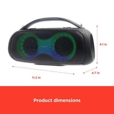 Portable Bluetooth Speaker 20W IPX5 Blue/Orange With RGB Lights And Handle with TWS For Pairing