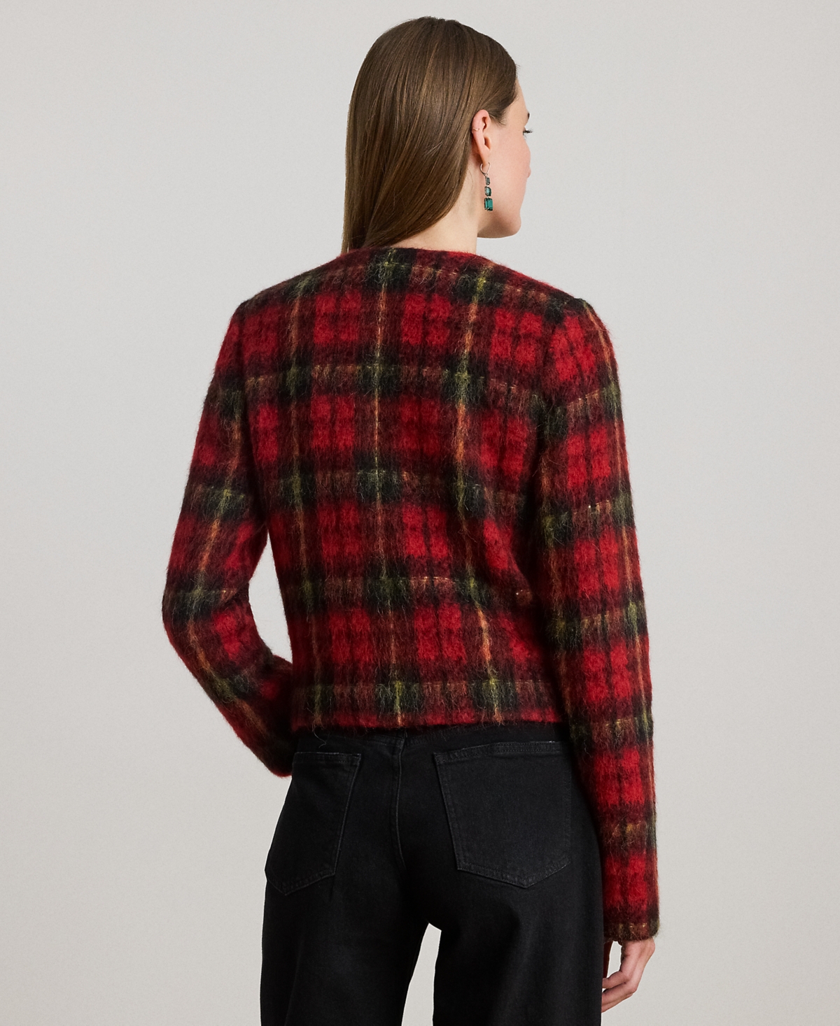 Lauren Ralph Petite Plaid Cropped Jacket