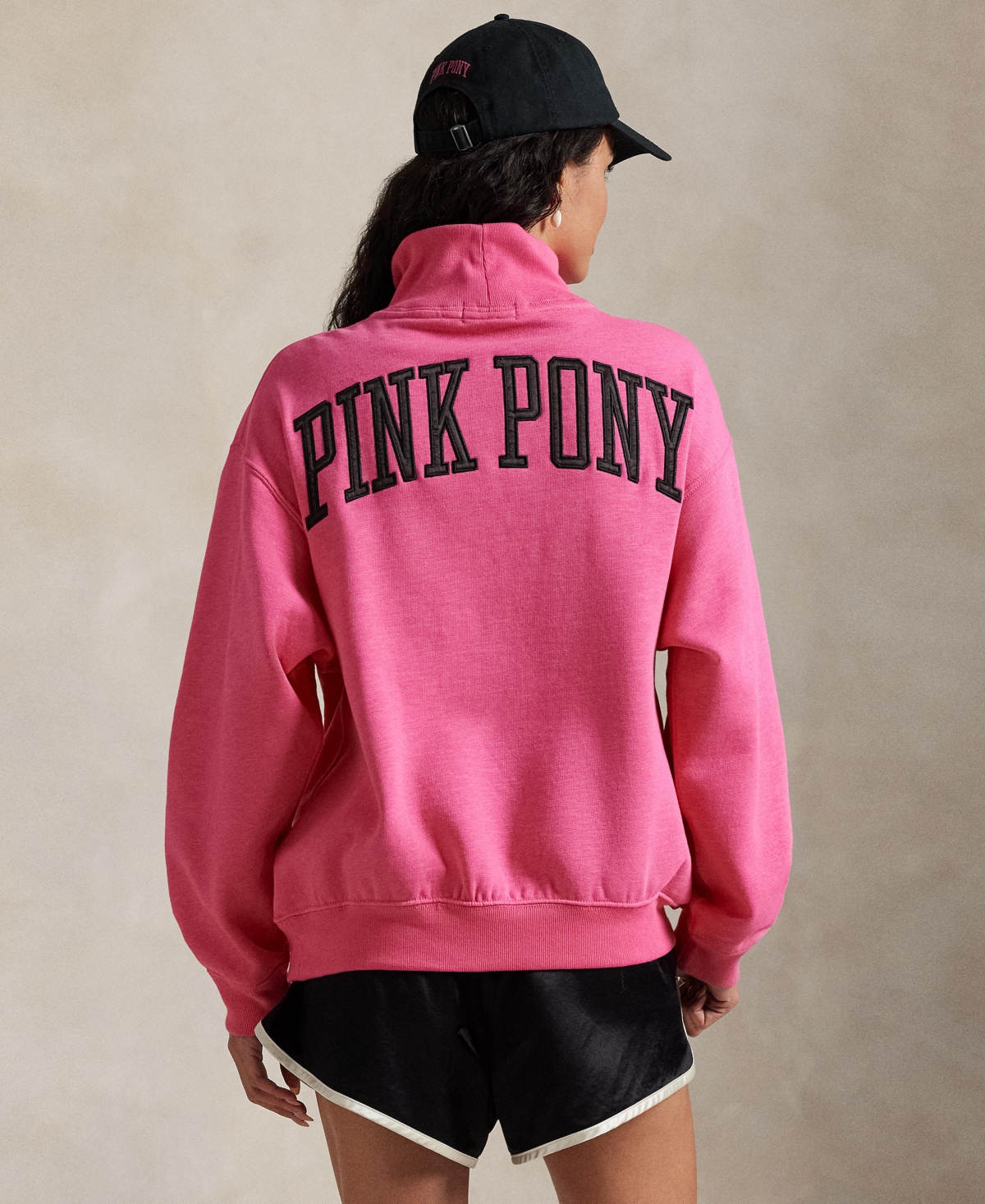 Polo Ralph Lauren Women's Pink Pony Pull-On Sweatshirt