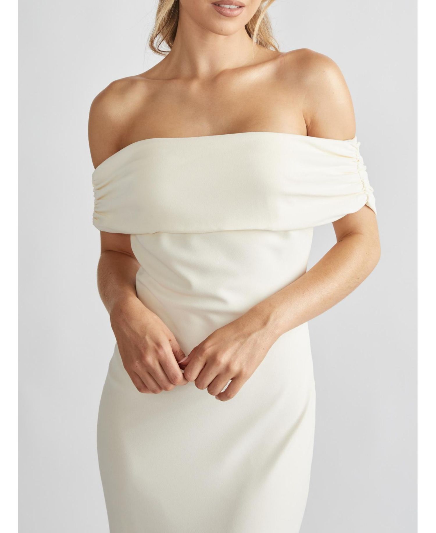 Women's Bardot Crepe Bridesmaid Dress