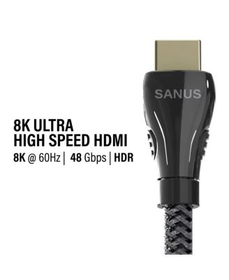 RX-V385BL 5.1 Channel AV Receiver with Sanus Ultra High Speed 8K  6.56 ft. HDMI 2.1 Cable