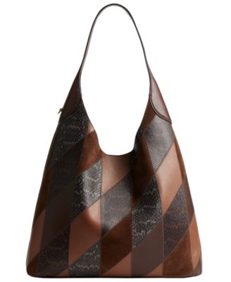 Brooklyn Extra-Large Snakeskin Patchwork Shoulder Bag 39