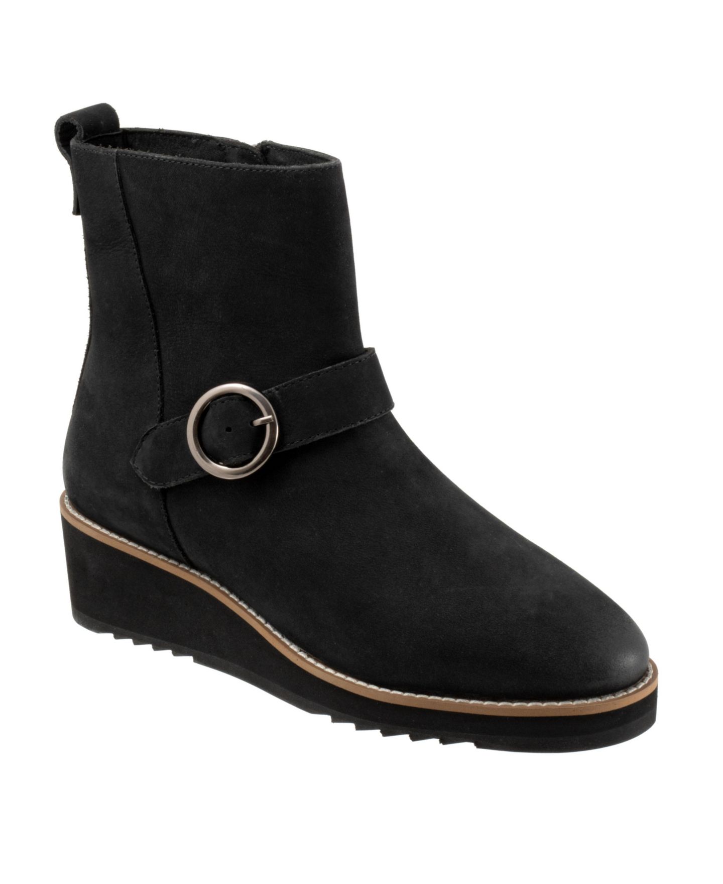 Женские ботинки SoftWalk Westland Boot, цвет: Чёрный нубуковый — фото 1