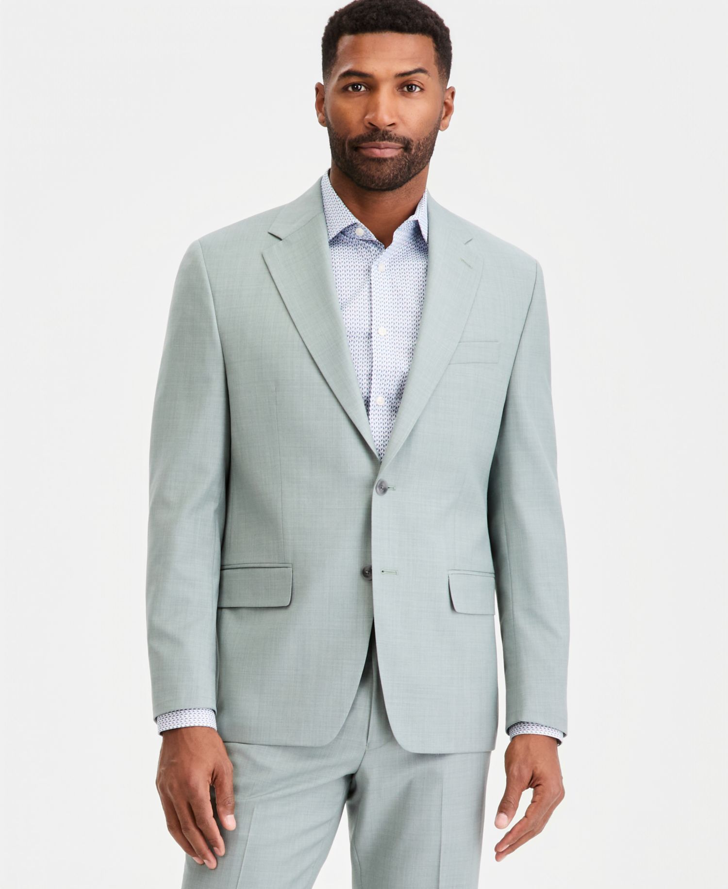 Men's Classic Fit Wool Blend Suit Separates Pant