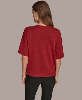 Women's Short Sleeve Sequin Sweater