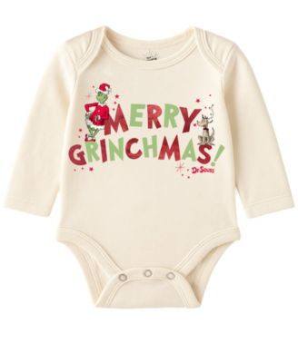 Baby Boys' Grinch Merry Grinchmas Long Sleeve Bodysuit and Pants, 2-Piece Set