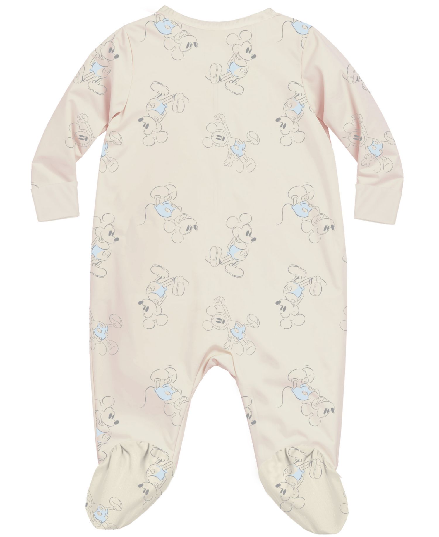 Baby Boys' Mickey Mouse Print Coverall and Hat, 2-Piece Set