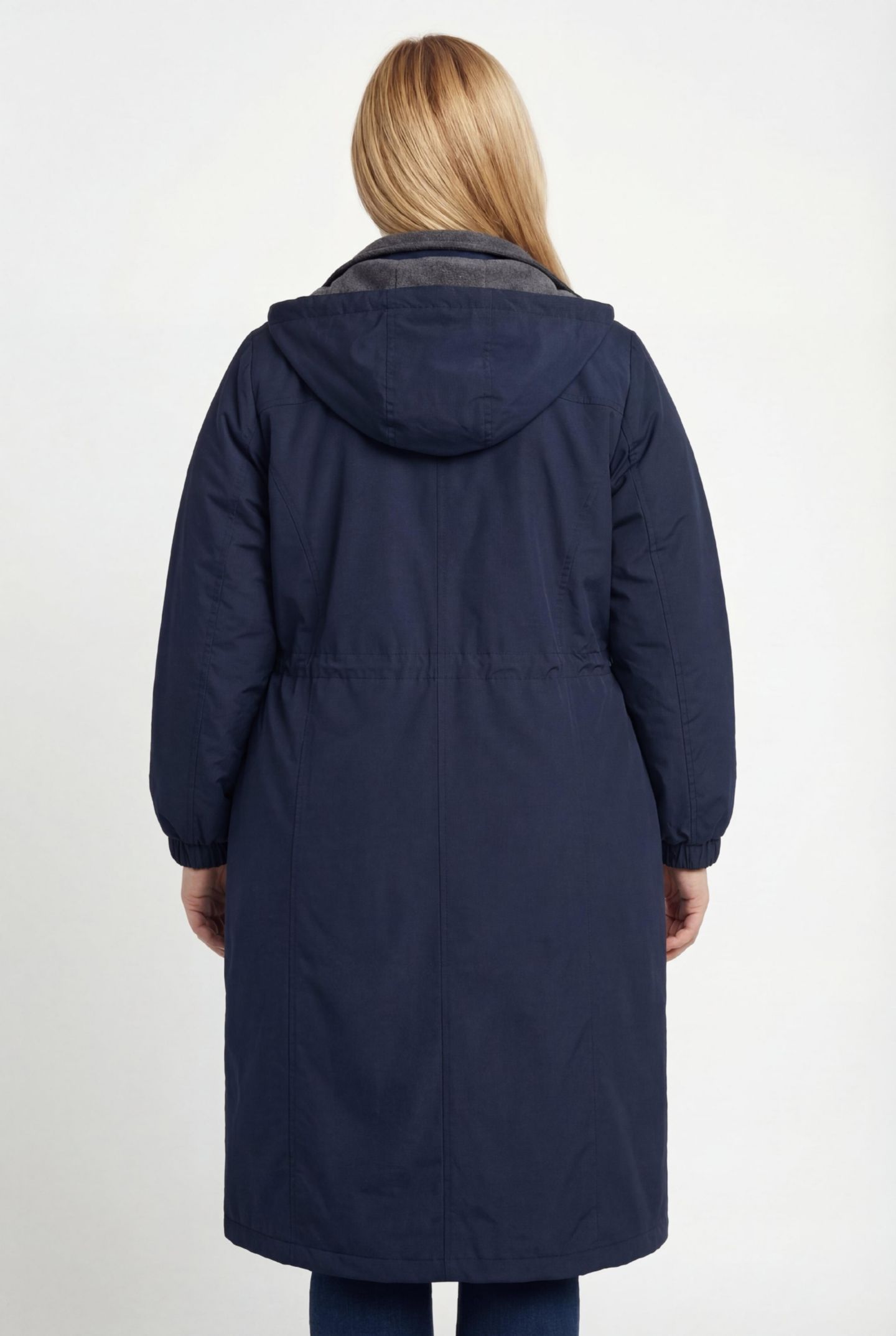Женская куртка Woman Within Plus Size Long Hooded Taslon, цвет: Сосновый — фото 2