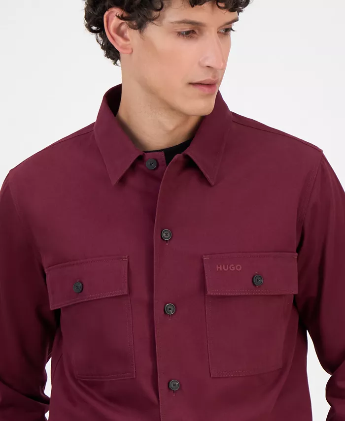 Men's Cotton Twill Oversized Shirt - thumbnail 3