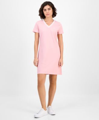 Nautica Jeans - Women's V-Neck T-Shirt Dress