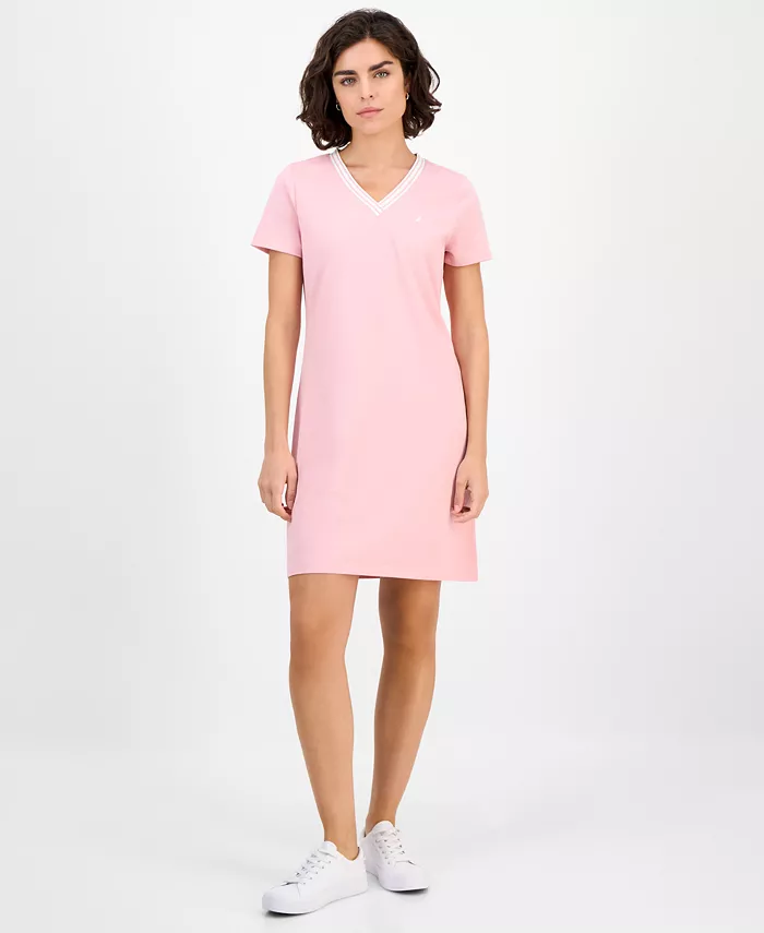 Nautica Women's V-Neck T-Shirt Dress - thumbnail 4