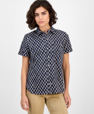Women's Argyle Dot Camp Shirt