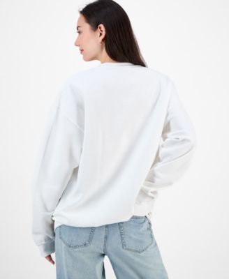 Juniors' Rose Photo Graphic Sweatshirt