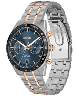 Men's Tourmaster Quartz Multifunction Stainless Steel Ionic Plated Carnation Gold Steel Watch, 41mm