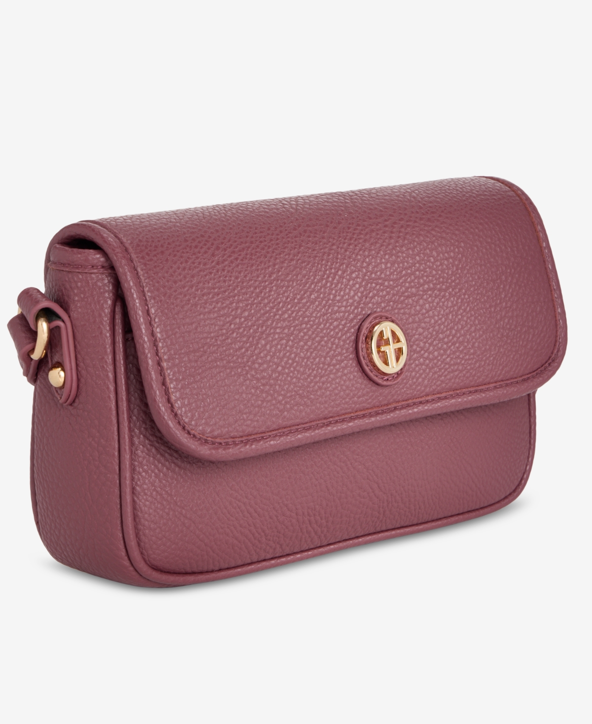 Giani Bernini Pebble East West Small Flap Crossbody, Exclusively At Macy's In Brown