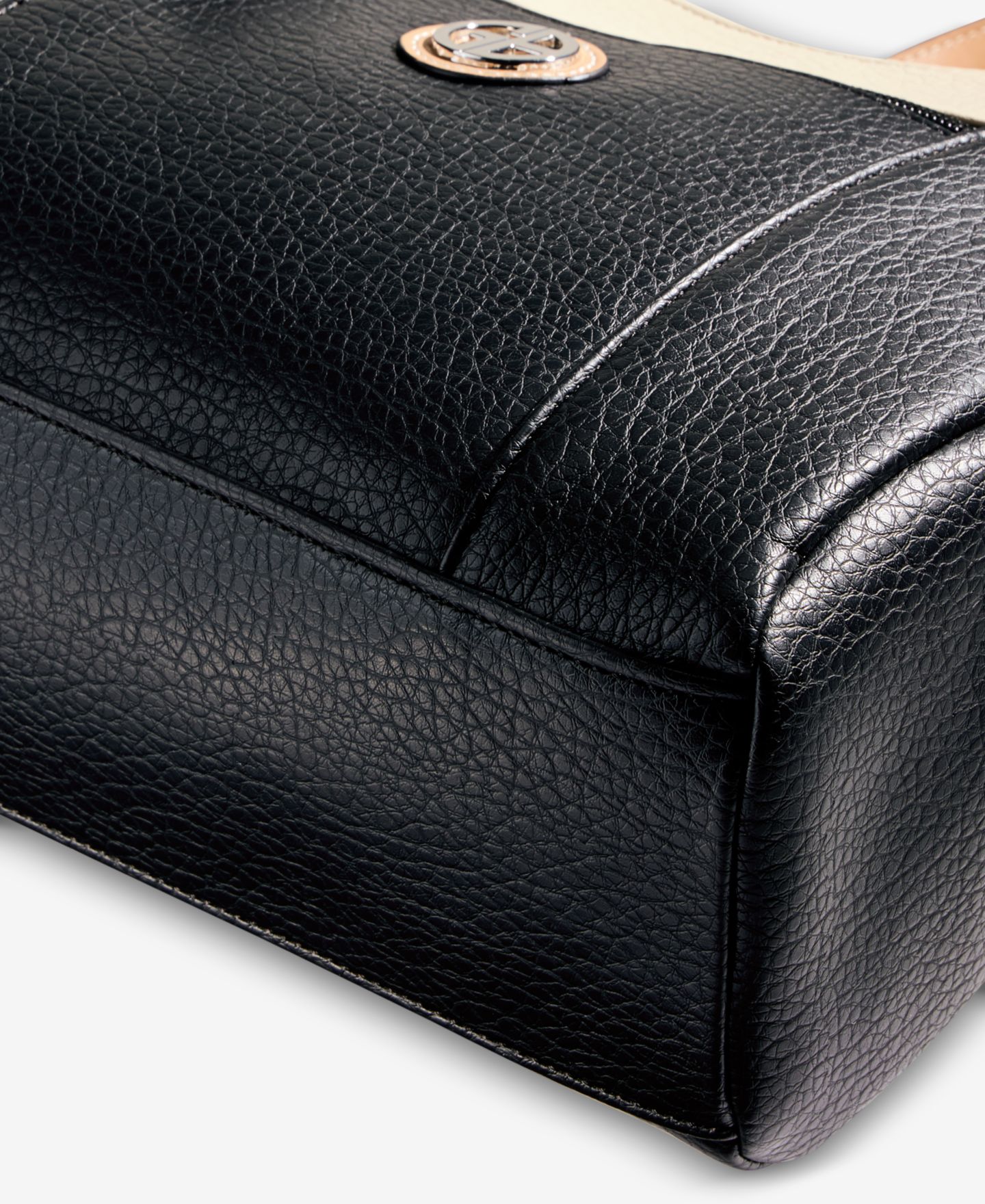 Женская сумка Giani Bernini Colorblock Pebbled 4-Poster Tote, цвет: Чёрный — фото 6