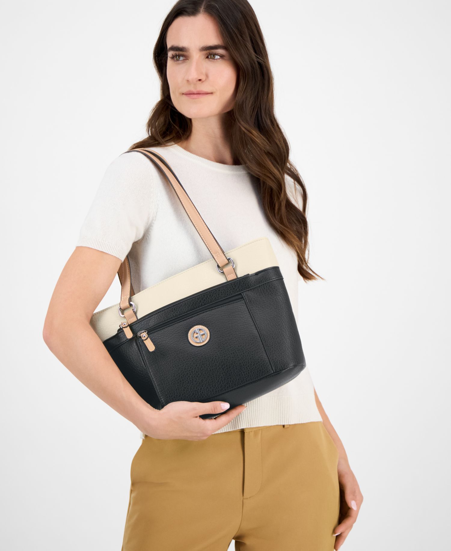 Colorblock Pebble Tote