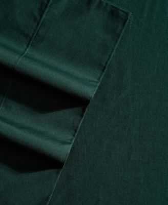 Solid Cotton Percale 4-Piece Sheet Set, Queen