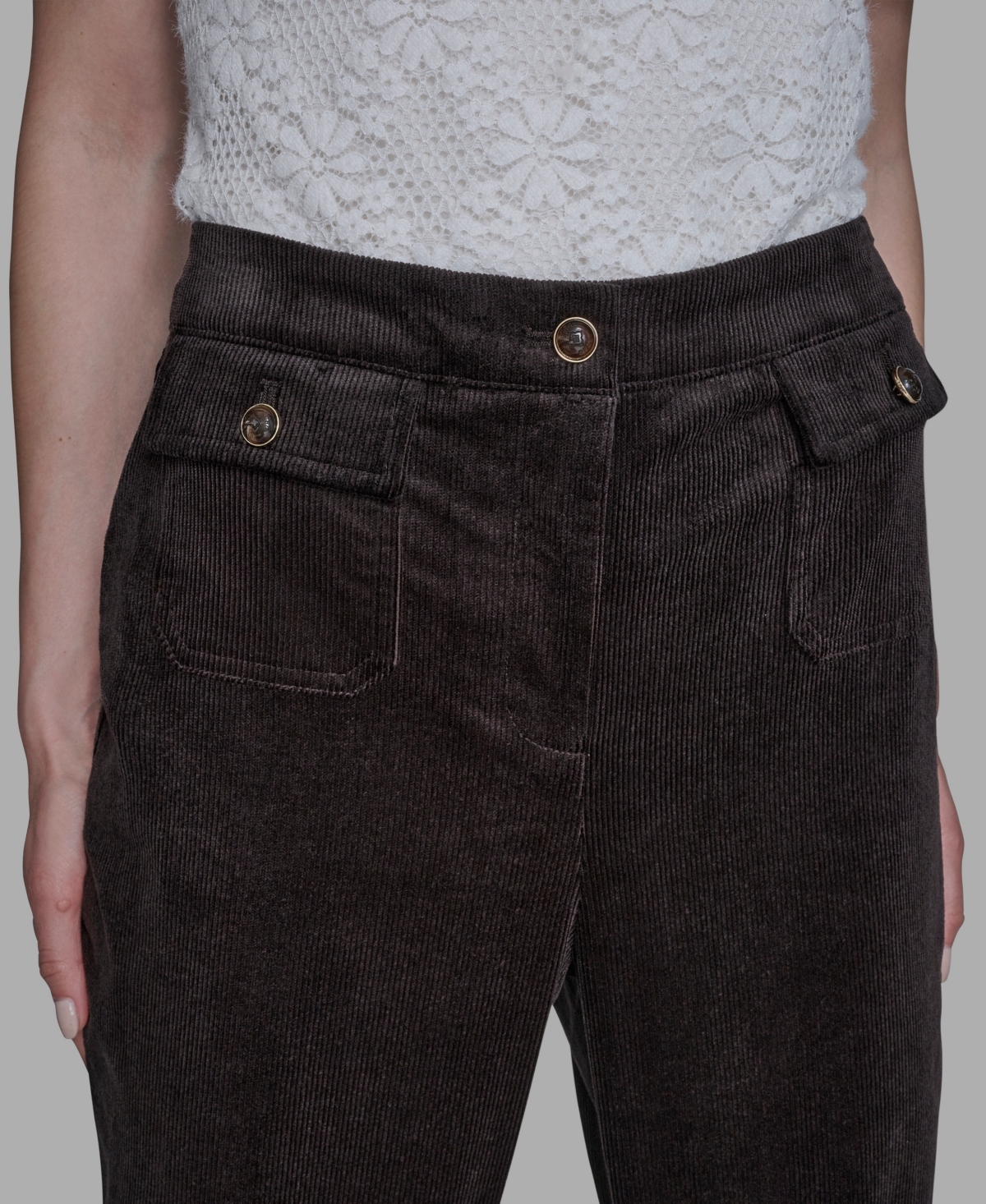 Bcbg Women's Wide Leg Corduroy Pants