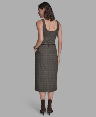 Women's Belted Midi Skirt