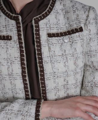 Women's Tweed Open-Front Jacket