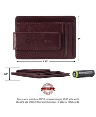 Harper Mens RFID Slim Money Clip Front Pocket Wallet Minimalist Leather ID Card Holder
