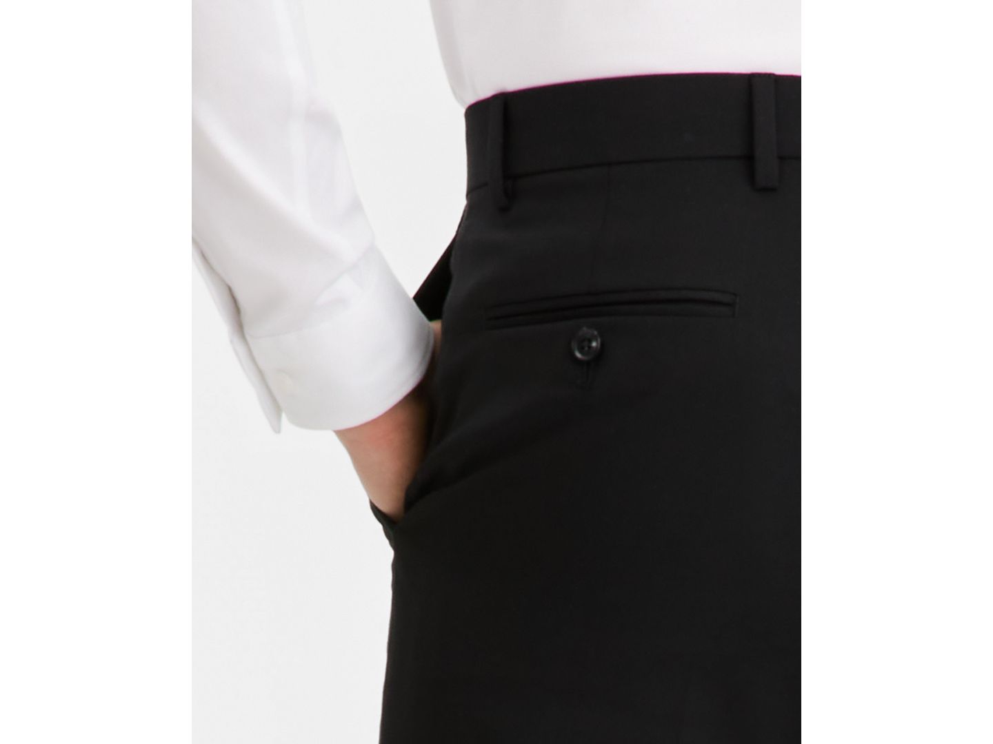 Мужские брюки Tommy Hilfiger Modern-Fit Wool TH-Flex Stretch Suit Separates Pant, цвет: Чёрный — фото 5