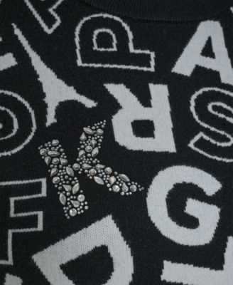 Plus Size Scatter Letters Sweater