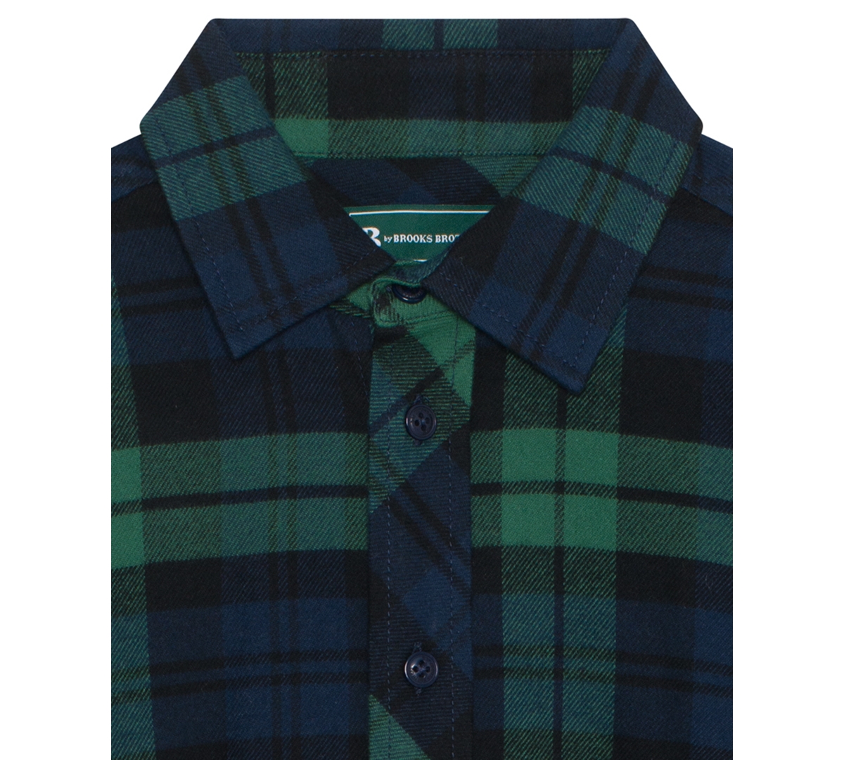 B By Brooks Brothers Big Boys Plaid Long Sleeve Shirt