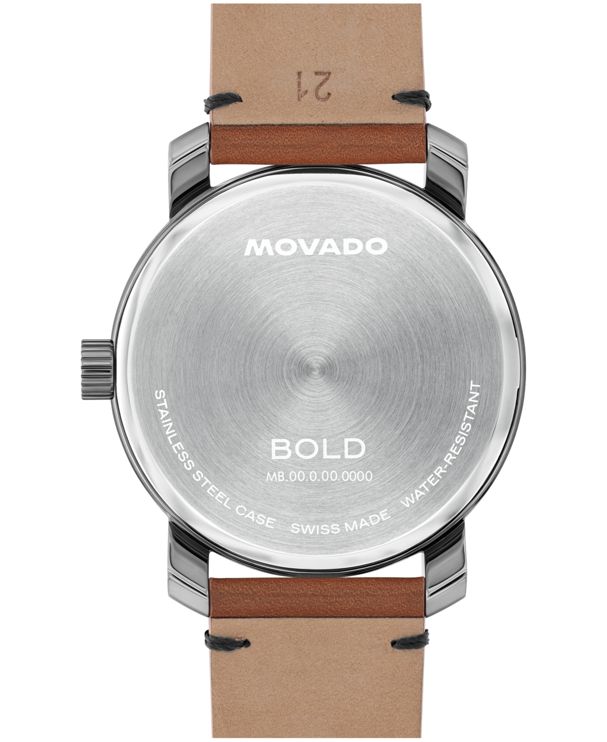Movado Men's Bold Access Swiss Quartz Brown Leather Watch, 41mm