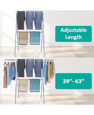 2-Tier Clothes Drying Rack with Adjustable Gullwing Arms