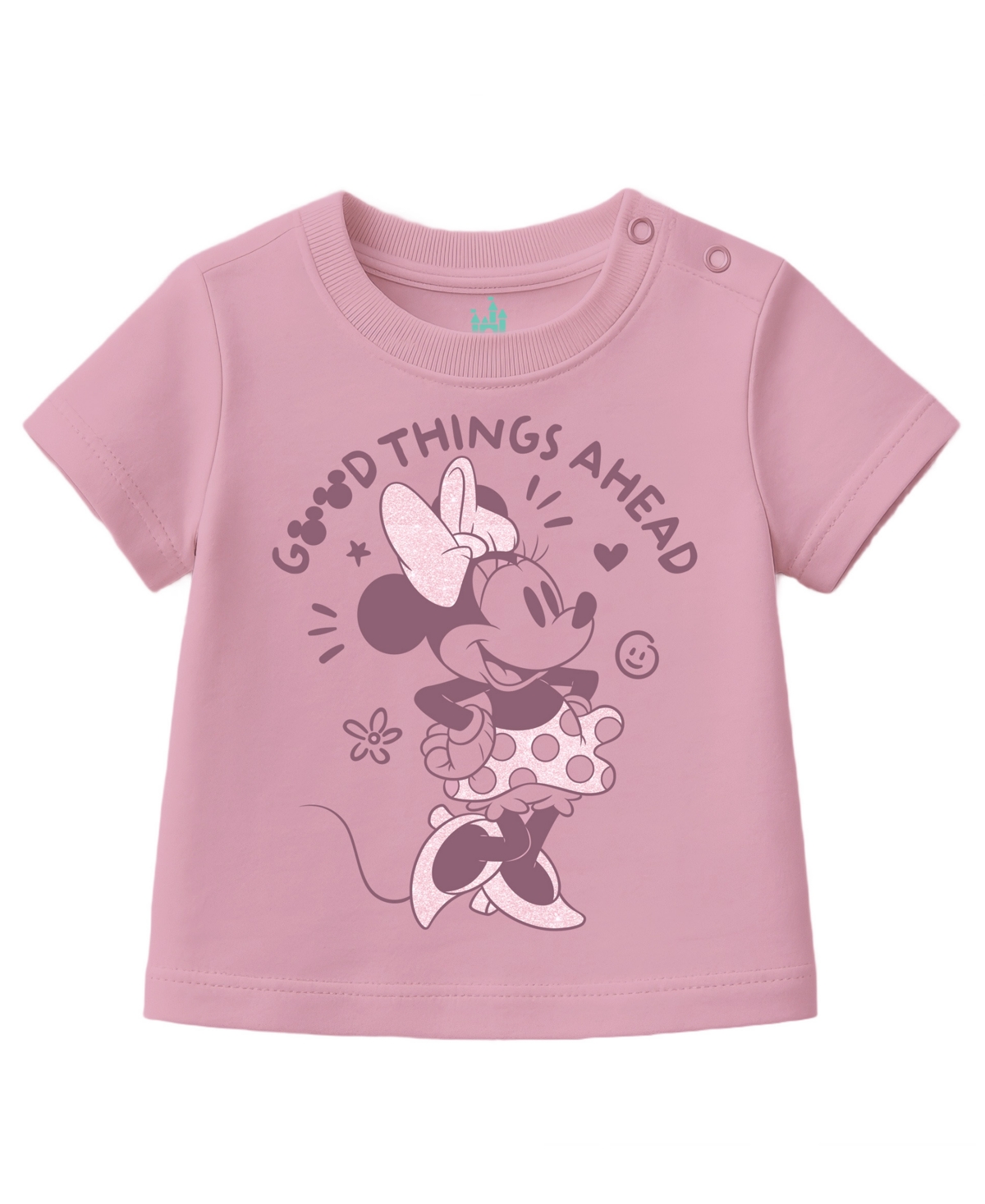 Disney Baby Girls 3-piece Minnie Mouse Sweatshirt, T-shirt And Pants Set In Pink