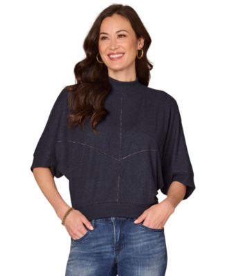 Democracy - Women's Dolman Sleeve Mock Neck Top