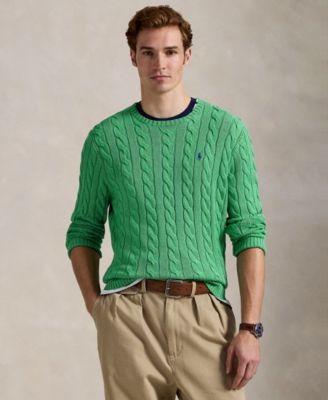 Men's Cable-Knit Cotton Sweater