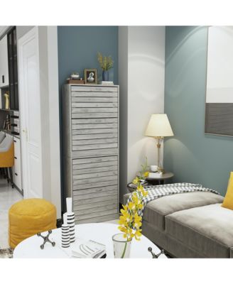 Shoe Cabinet with 2-Shutter Door, Shoe Rack