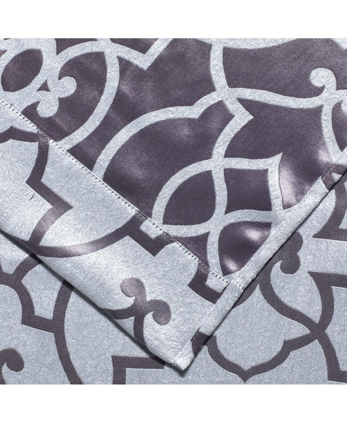 Kate Aurora Living 2 Pack Reversible Geometric Room Darkening Grommet Curtains - 38 in. W x 84 in. L, Lavender/Purple