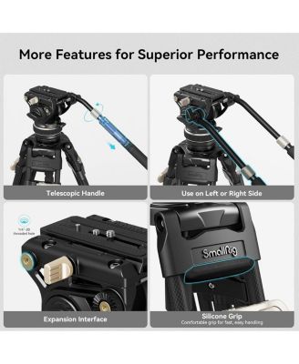 FreeBlazer AD-100 3-Section Heavy-Duty Carbon Fiber Tripod Kit with Ground Spreader