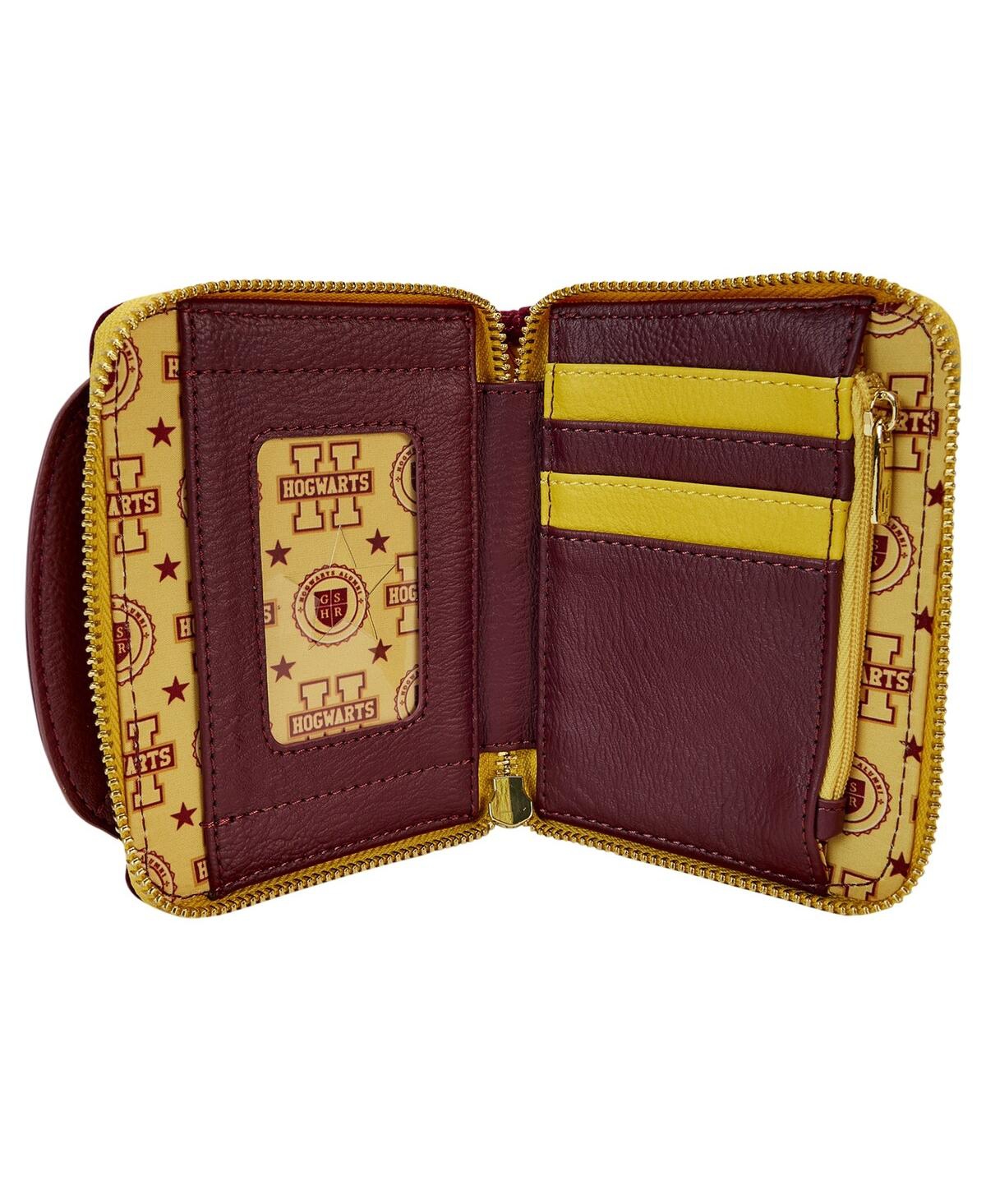 Loungefly Harry Potter Gryffindor Varsity Zip-around Wallet In Burgundy