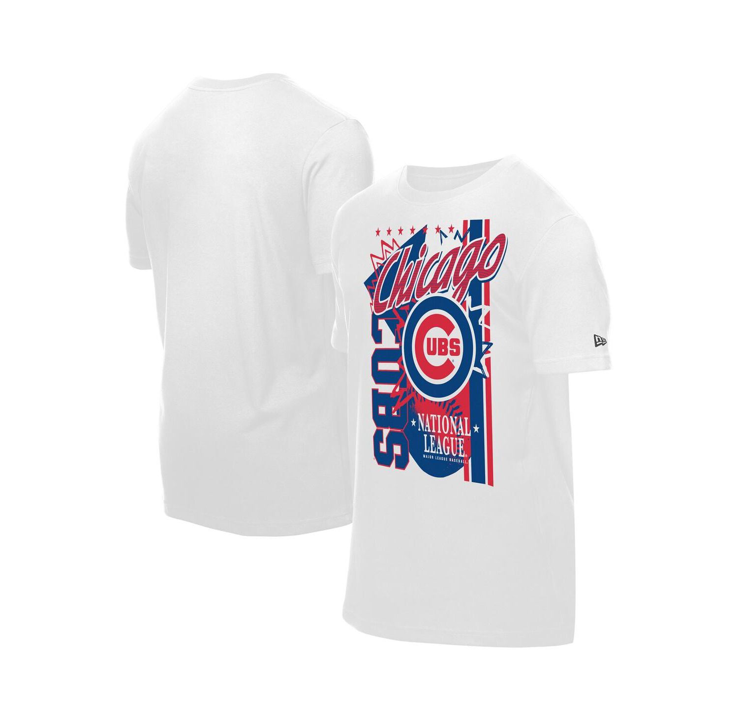 Men's White Chicago Cubs Big Graphic Domestic T-Shirt