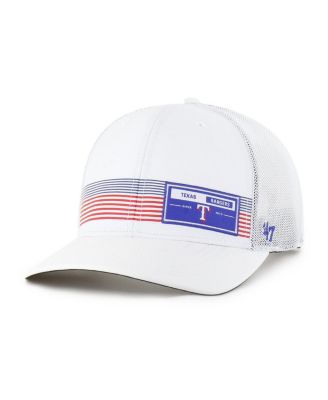 '47 Brand - Men's White Texas Rangers Rangefinder brrr Trucker Adjustable Hat