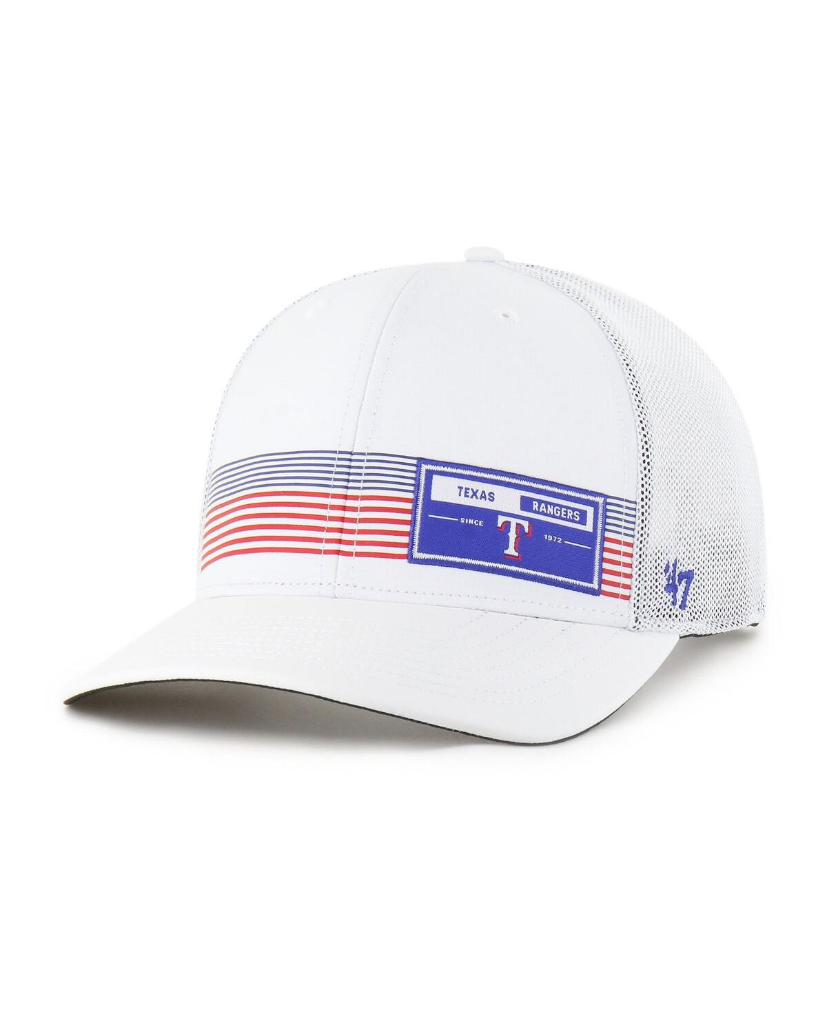 47 Brand Men's White Texas Rangers Rangefinder Brrr Trucker Adjustable Hat In White